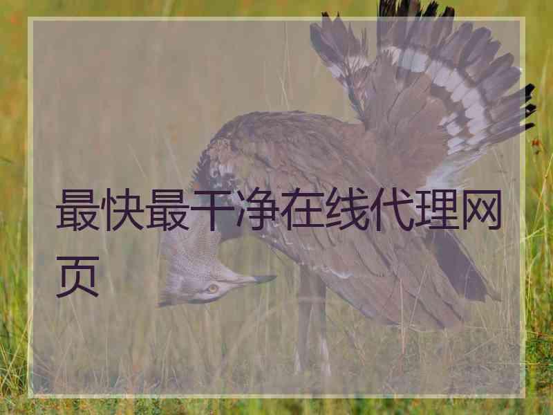 最快最干净在线代理网页