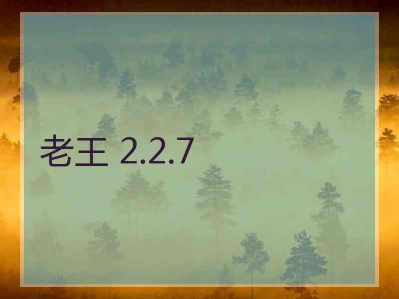 老王 2.2.7
