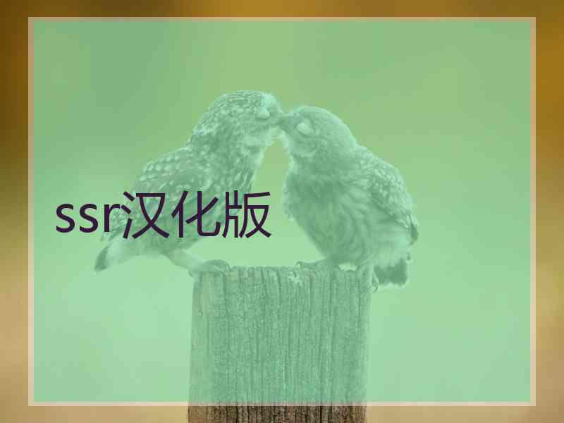 ssr汉化版