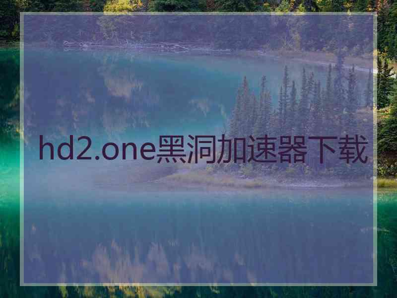 hd2.one黑洞加速器下载