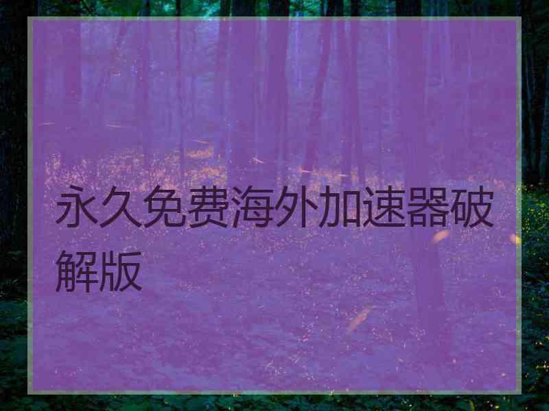 永久免费海外加速器破解版