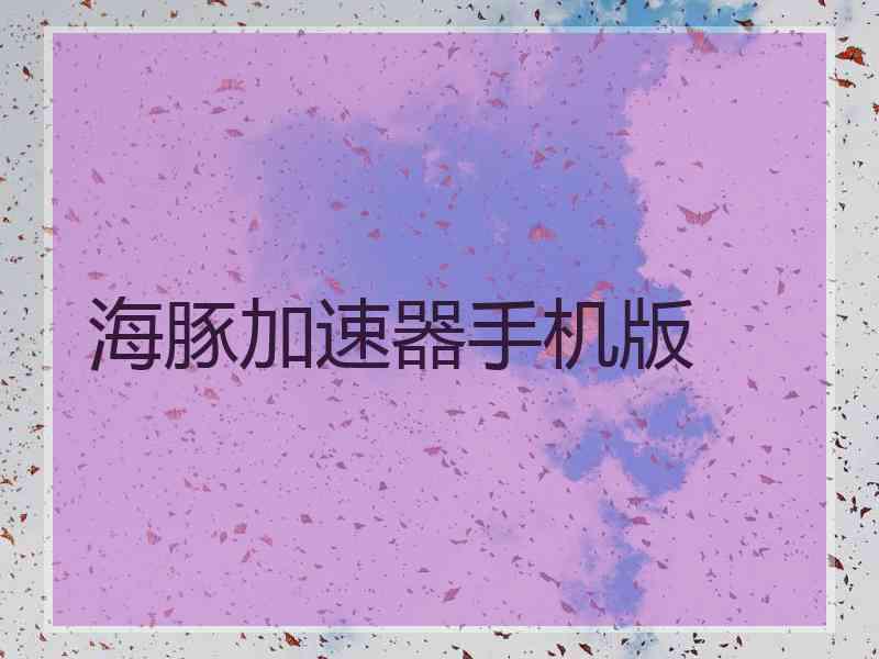 海豚加速器手机版