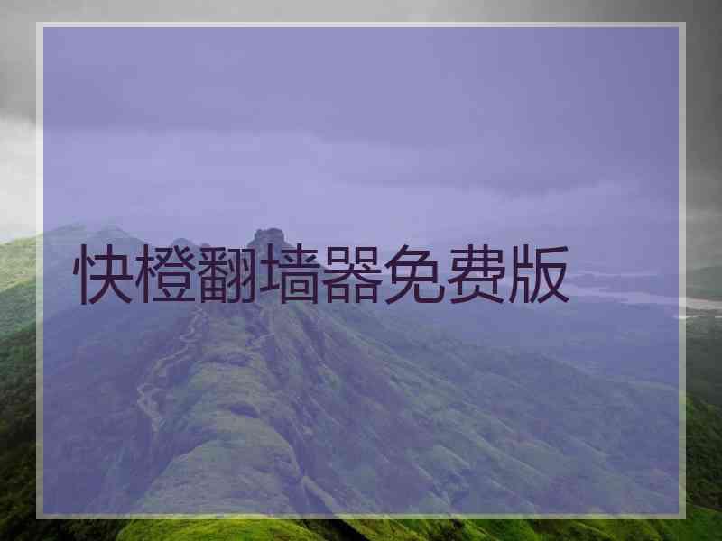 快橙翻墙器免费版