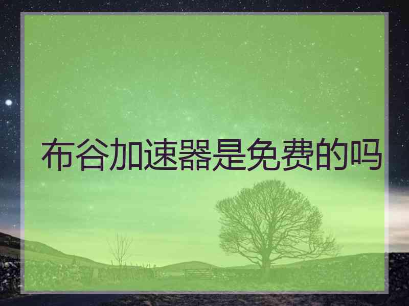 布谷加速器是免费的吗