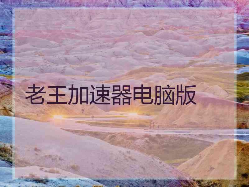 老王加速器电脑版