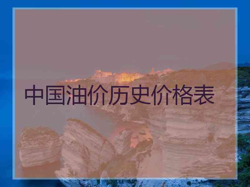 中国油价历史价格表