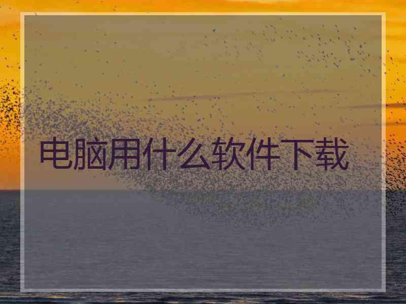 电脑用什么软件下载