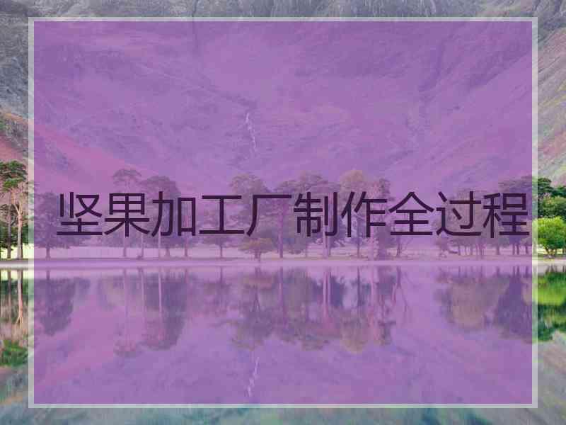 坚果加工厂制作全过程
