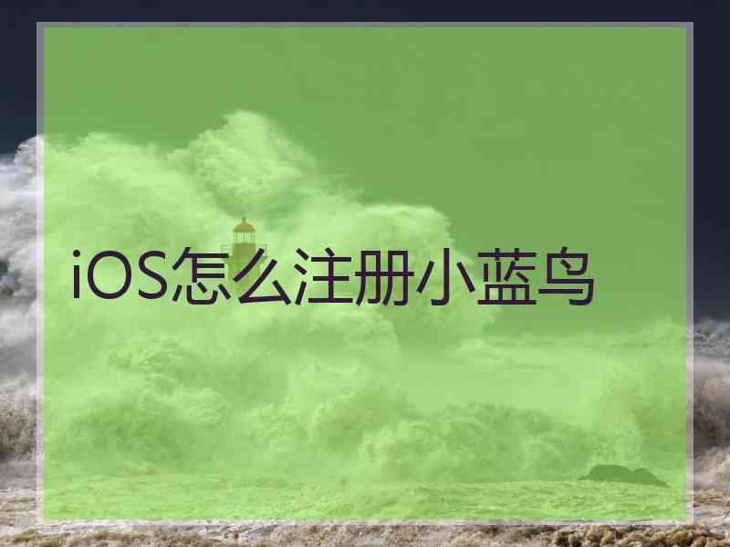 iOS怎么注册小蓝鸟