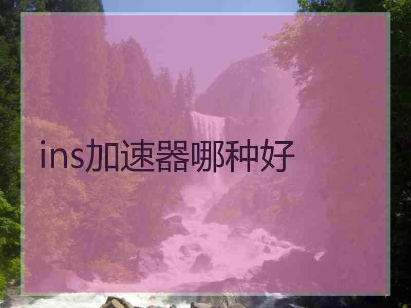 ins加速器哪种好