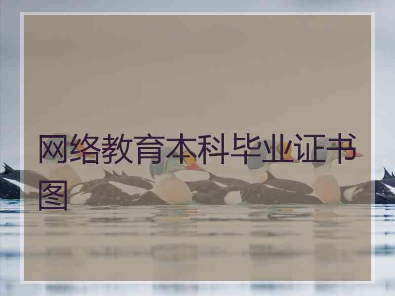 网络教育本科毕业证书图