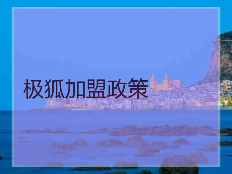 极狐加盟政策