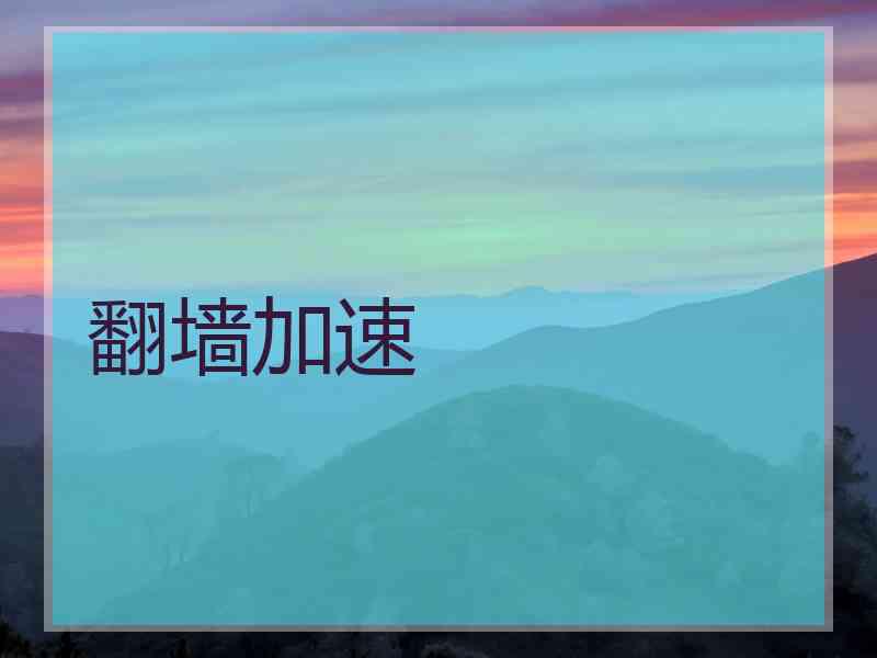 翻墙加速