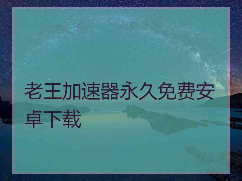 老王加速器永久免费安卓下载