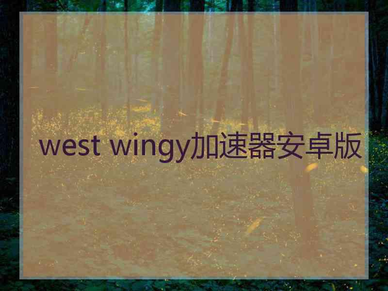 west wingy加速器安卓版