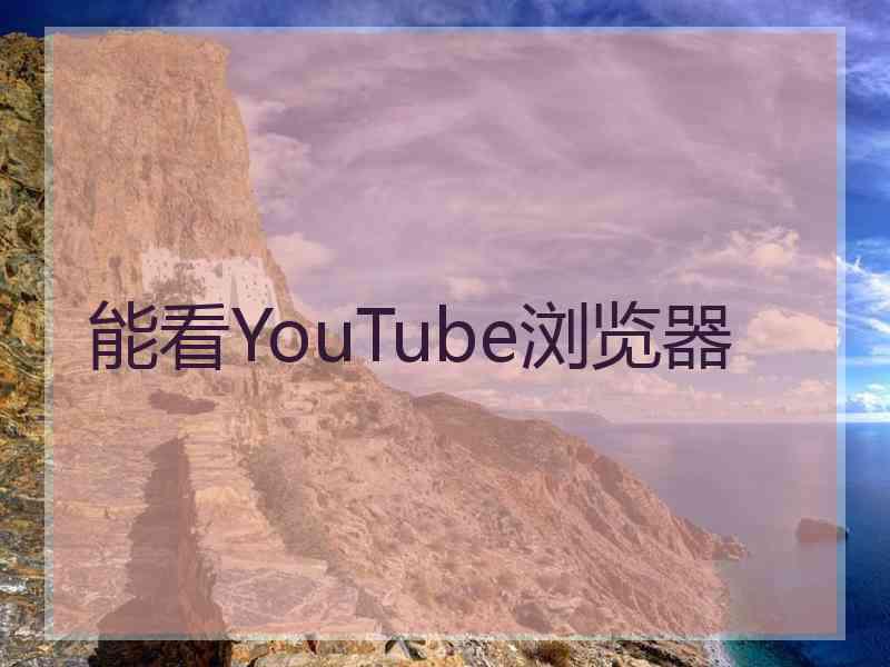 能看YouTube浏览器