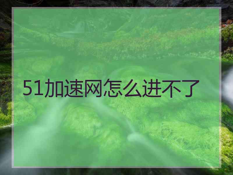 51加速网怎么进不了