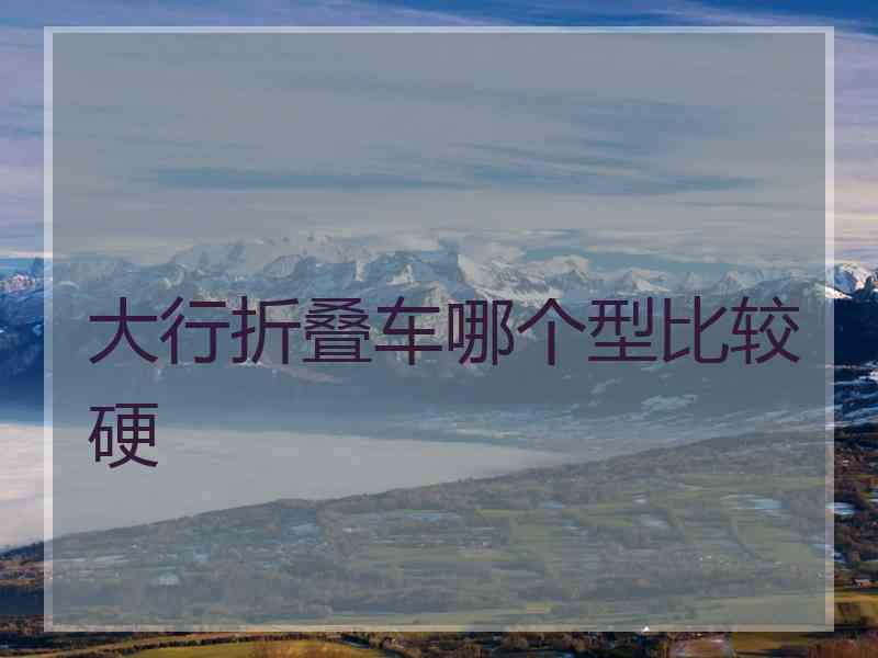 大行折叠车哪个型比较硬