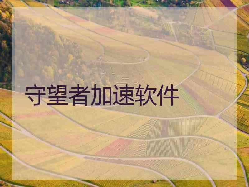 守望者加速软件