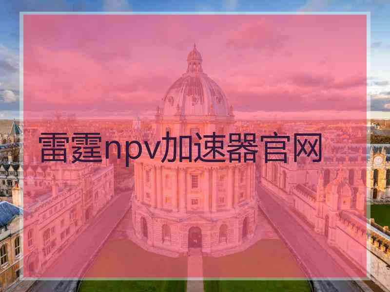 雷霆npv加速器官网