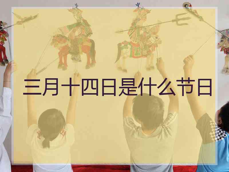 三月十四日是什么节日