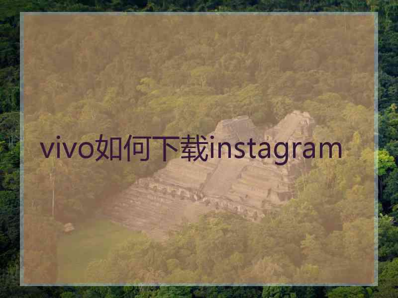 vivo如何下载instagram