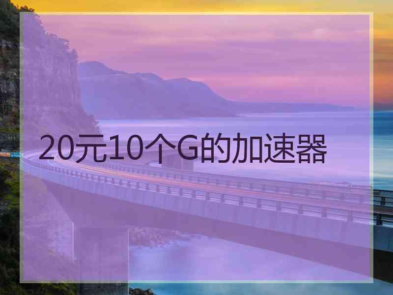 20元10个G的加速器