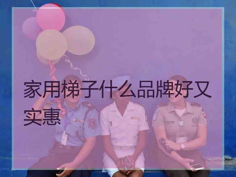 家用梯子什么品牌好又实惠