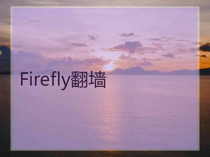 Firefly翻墙