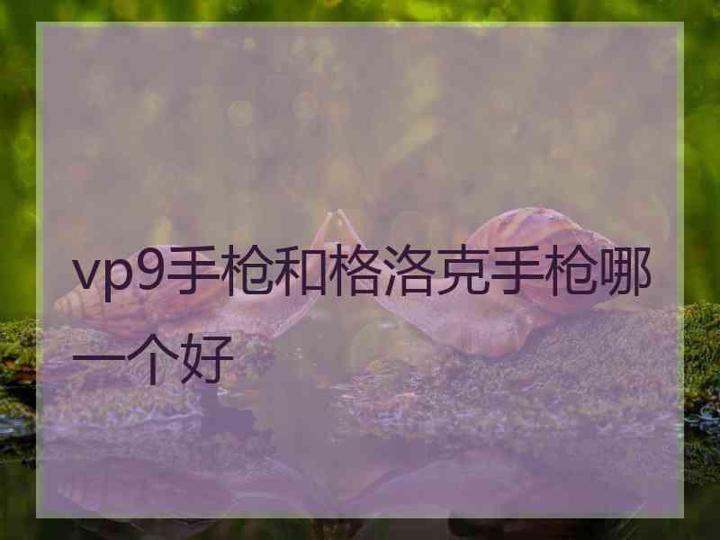 vp9手枪和格洛克手枪哪一个好